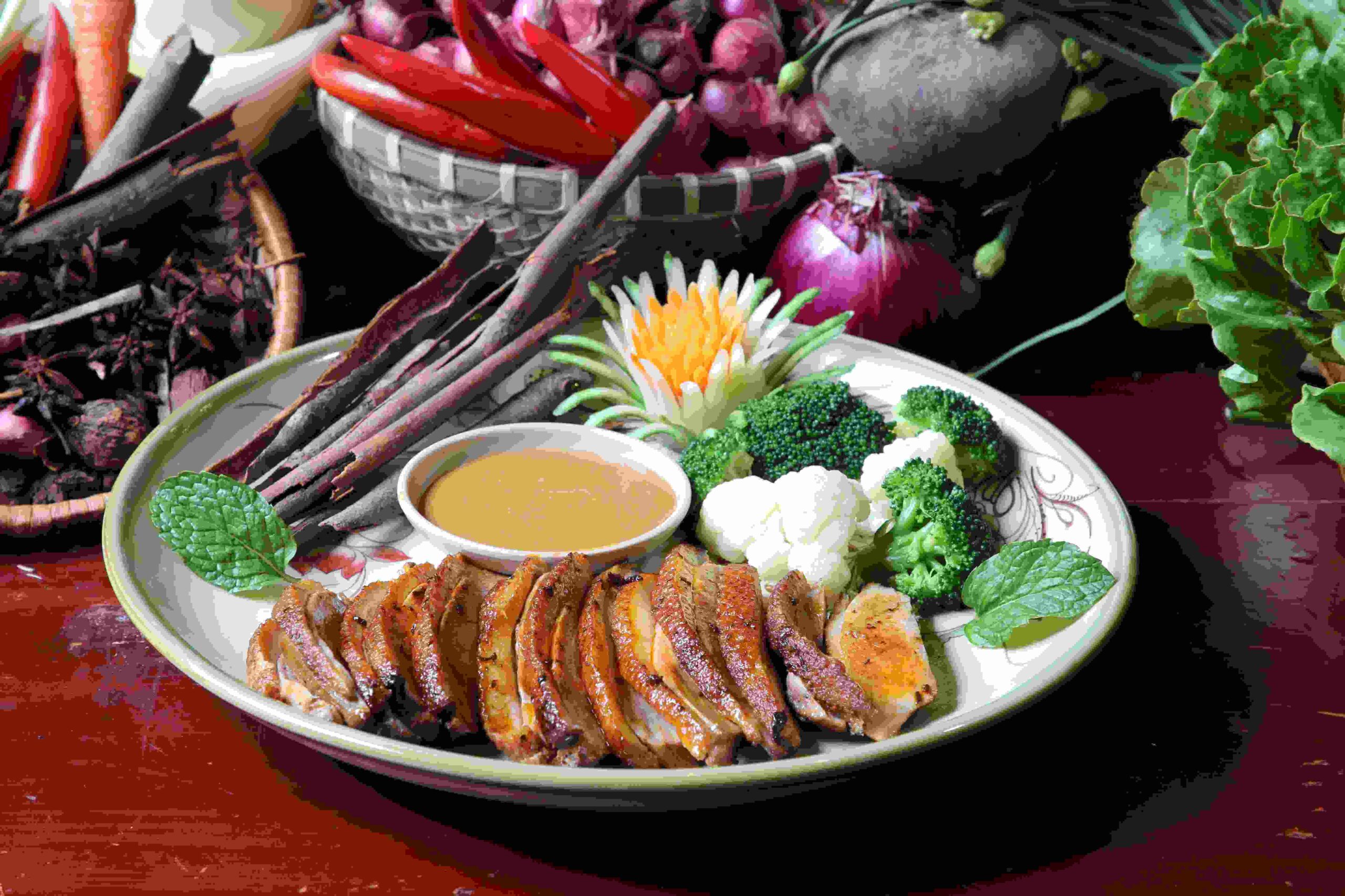 Grilled Duck with Passion Fruit Sauce